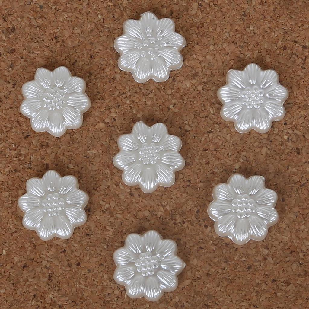 20-200Pcs Ivory Flatback Half Round Pearl Craft ABS Resin Imitation Pearl Resin Scrapbook Beads For DIY Decoration Handmade Craft Accessories