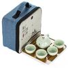 Business Gifts Ding Kiln Tea Set Outdoor Travel Kung Fu Ceramic Travel Portable Bag