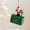 Christmas Hanging Pendants, Tree Mailbox Ornaments Photography Props Resin