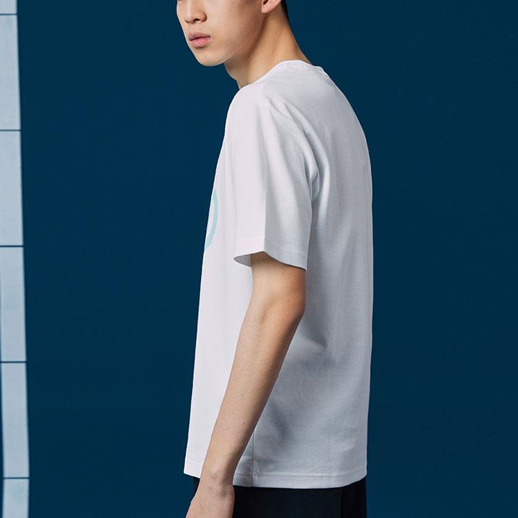 Li-Ning Wade Series Printed Round Neck Short Sleeve T-Shirt Men Tops White AHSR233-2