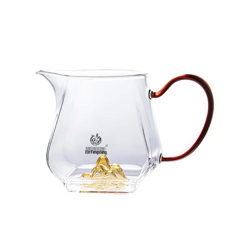 Xinfengxiang Four-Sided Mountain Glass Tea Pitcher