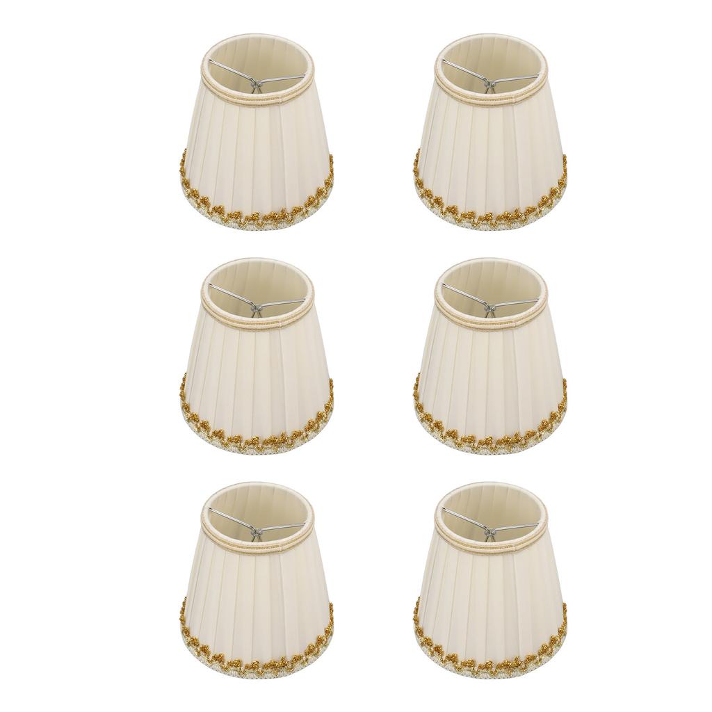 6Pcs Small Lamp Shades Safe Soft Easy Installation Modern Light Weight Table Lampshade for E14 Bulb