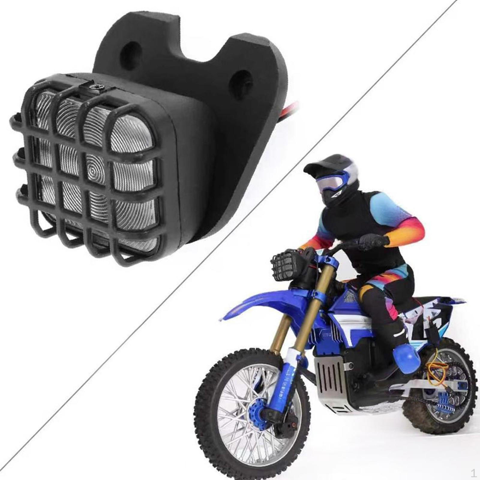 

1/4 RC Motorcycle Headlight Accessories Direct Replaces, Sturdy Spare Parts, Durability Front Light Square