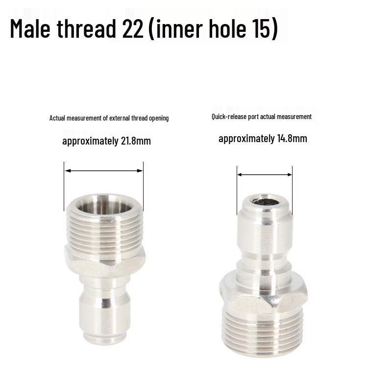 High-Pressure Copper Quick-Connect Water Hose Adapter for Car Washers