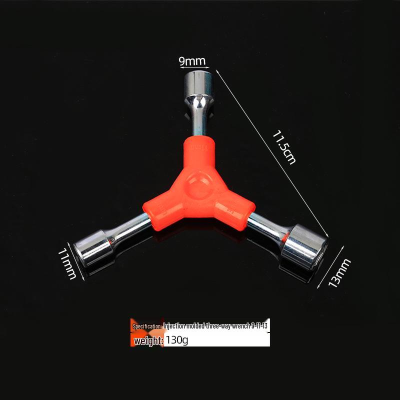 Three-Point External Hex Tool for Bicycle and Household Repairs