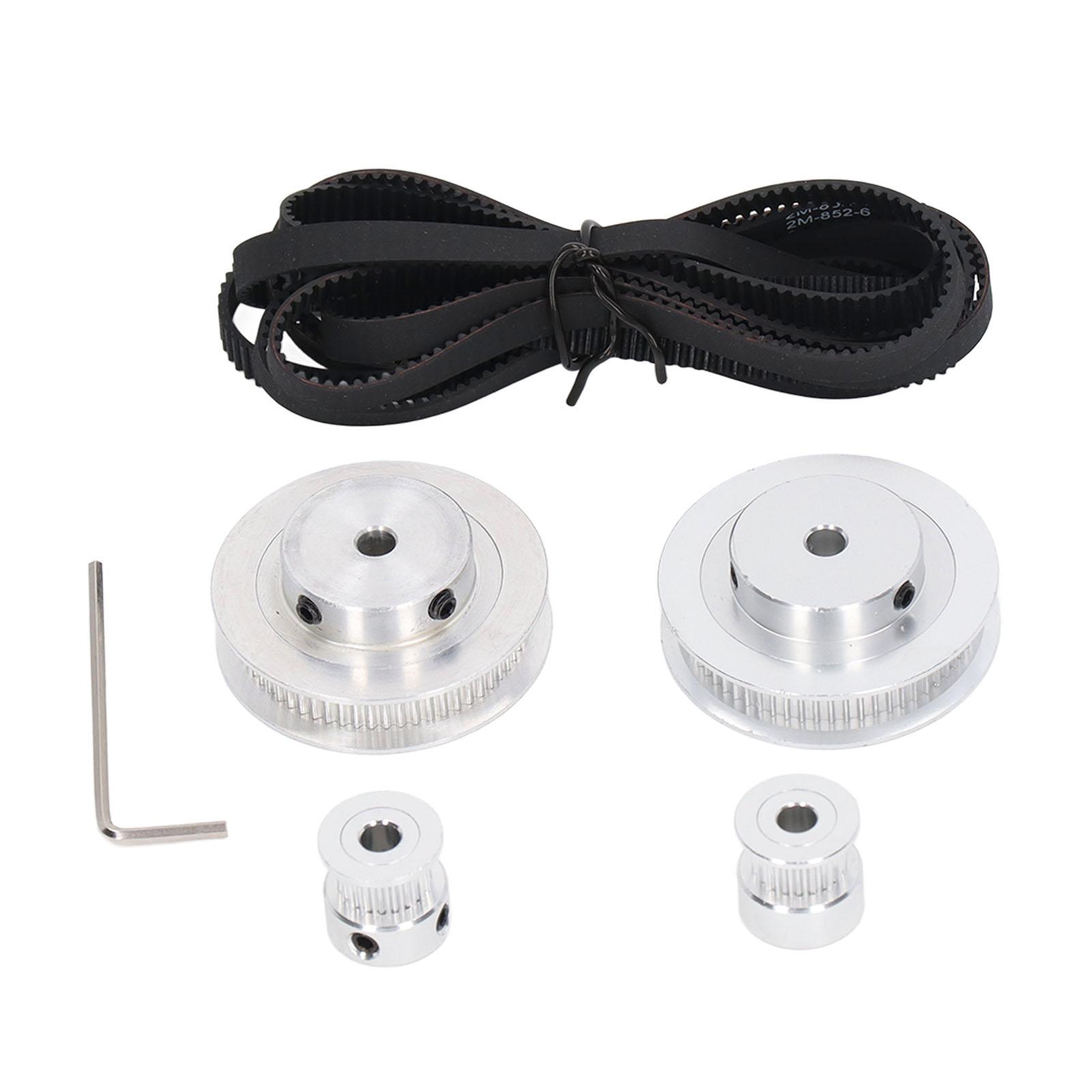 

2 Sets Synchronous Wheel 20T 60T GT2 Timing Belt Pulley for 3D Printer CNC Lathe 5mm 5mm Inner Bore