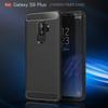 Coque en tpu fibre de carbone noir brossé pour samsung galaxy s9+