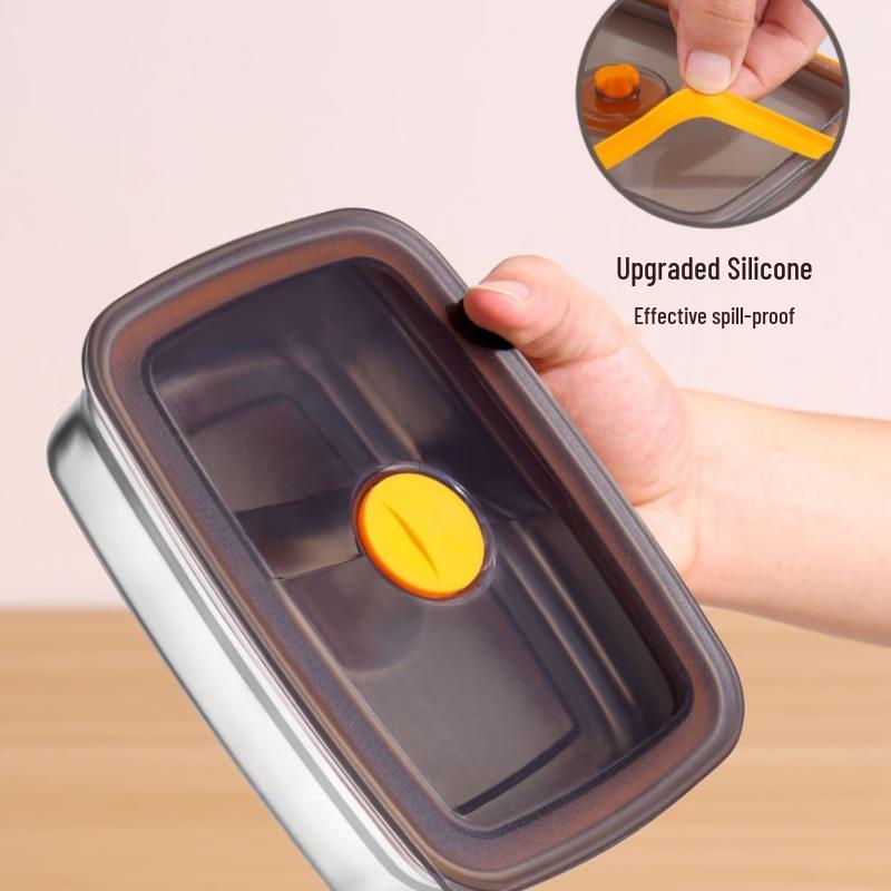 Ruhan 3-Piece 304 Stainless Steel Food Storage Container Set