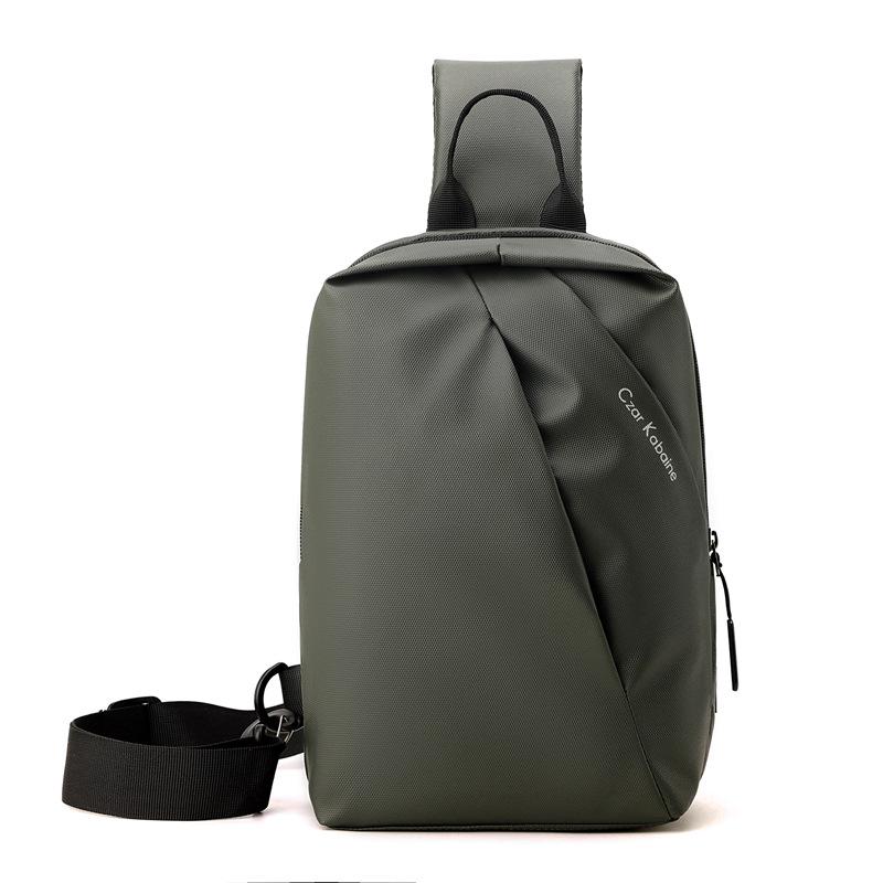 Men's Waterproof Large Capacity Outdoor Chest Bag - Fashionable and Simple Shoulder Messenger Backpack