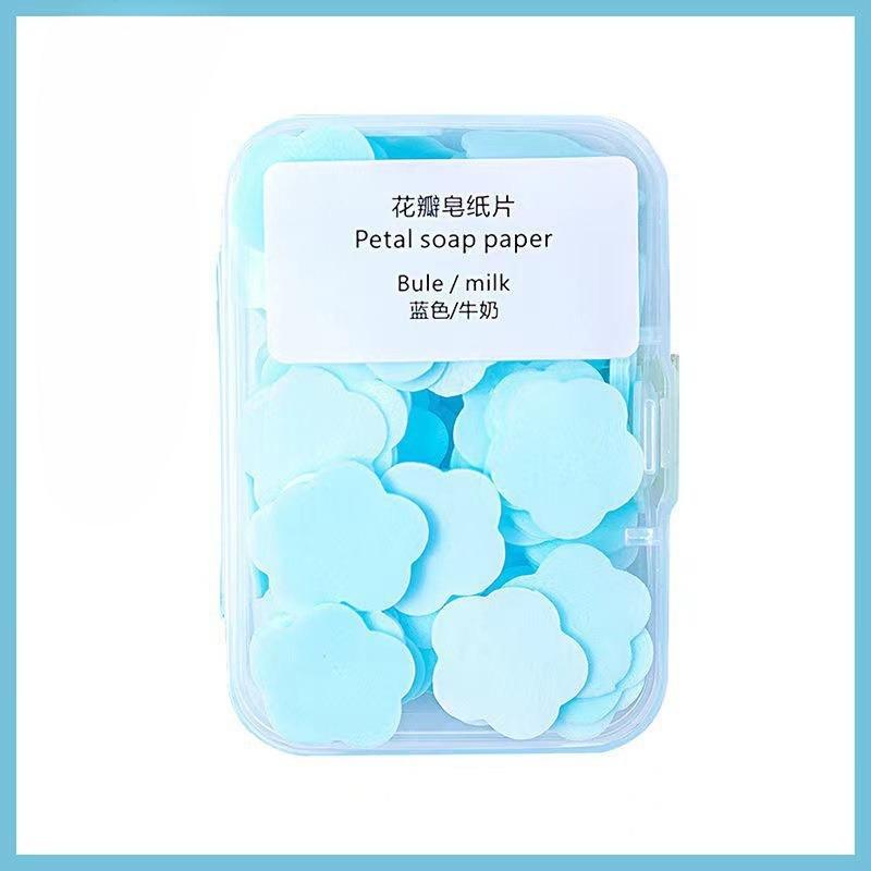 Disposable Soap Tablets Student and Children's Portable Petal Soap Tablets Outdoor Travel Portable Antibacterial Hand Soap