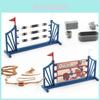 Realistic Plastic Farm Scene Decoration Set With Saddle Barn Pavilion Trough And Fence Models