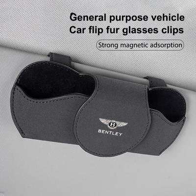 Car Glasses Case Sun Visor Glasses Holder Sunglasses Clip Storage for New Bentley Flying Spur Continental GT Bentayga Mulsanne