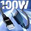 PD100W Charging USB C Cable Type C To Type C 1M Fast Charging Wire Nylon Braided For Mobile Devices