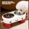 Raised Dog Bowl 2-in-1 Anti-Slip Tilted Feeder Dish Dog Bowl Stand For Puppy Feeding Cats Kitten Small Pets Indoor Outdoor