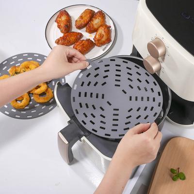 Air Fryer Astarları Silikon Pişirme Tepsisi Pedi Yapışmaz Yuvarlak Yeniden Kullanılabilir Matlar Isıya Dayanıklı Vapur Astarı Mutfak Pişirme için