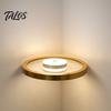 Illuminated Wall Decor for Home Floating Shelf with LED Light, Modern Gold Metal Display Rack Minimalist Invisible Bracket Plants Book, Space