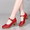 Sommer Lässig Damen Klobiger Absatz Leicht Atmungsaktiv Punktdekor Bequem Outdoor Knöchelriemen Niedriger Blockabsatz Tanzschuhe Sandalen