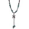 Vintage Ceramic Beaded Pendant Butterfly Necklace Ethnic Style Women Jewelry Gift