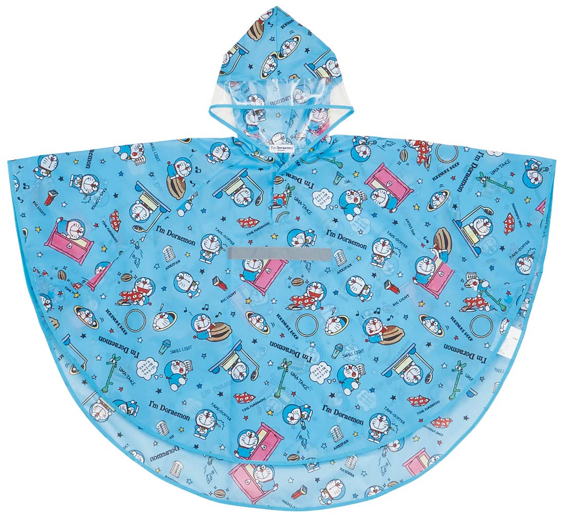 

Skater Kids Rain Poncho, Doraemon I m Doraemon Secret Gadget Raincoat, Suitable for Children Height 110-125cm (RAPO1)