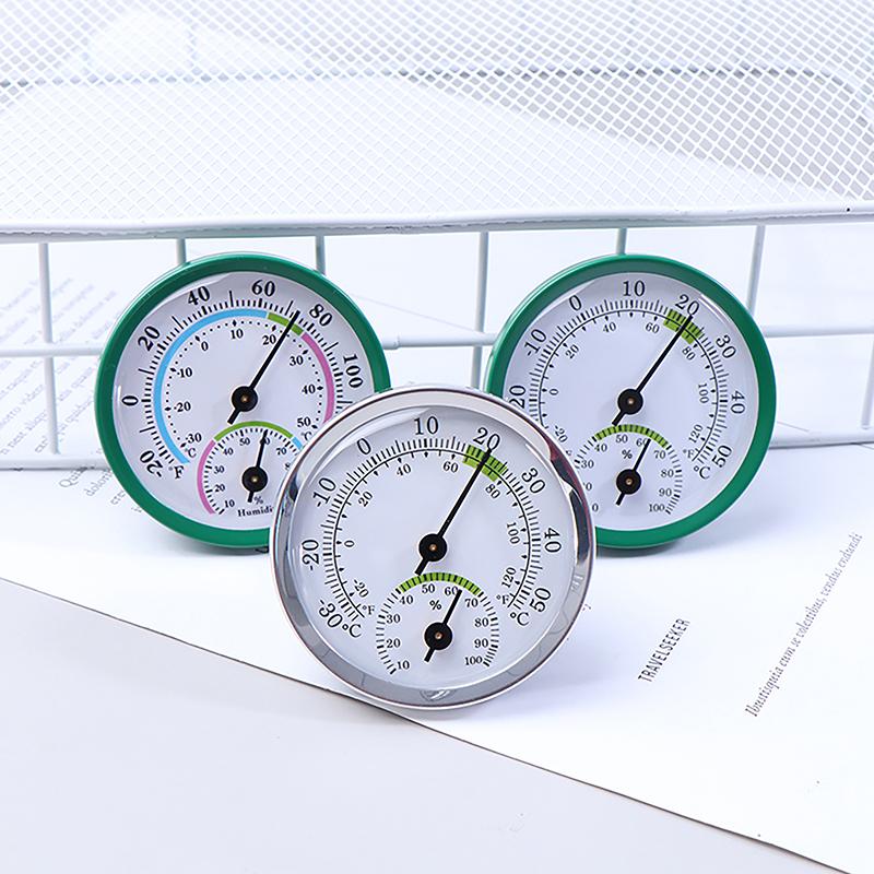 2 In 1 Aluminum Alloy Thermometer Hygrometer Wall-Mounted Thermometer For Home Office Temperature Humidity Meter