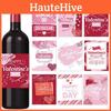 Day Valentines Party Decor Wine Bottle Labels With 36pcs For Romantic Events