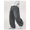 Men S Vintage Distressed Wide Leg Straight Loose Fit Jeans