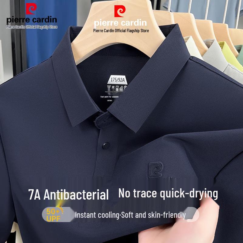Pierre Cardin Men s 7A Antibacterial Ice Silk Quick-Dry Polo Shirt L