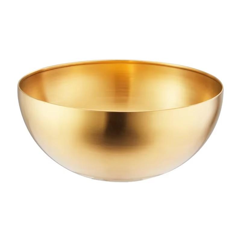 

Салатница из нержавеющей стали, золотая и серебряная кухонная утварь, контейнер для еды, рисовая лапша, миска для лагманской лапши золотой