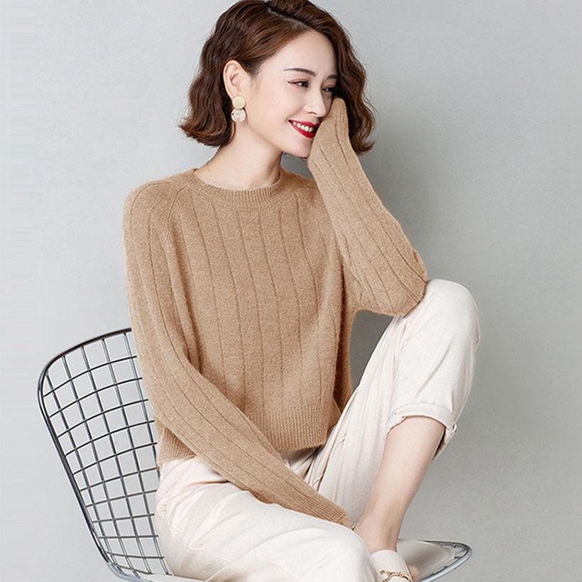 Knitted Sweater for Women's Autumn and Winter Loose Versatile and Western Style Sweater