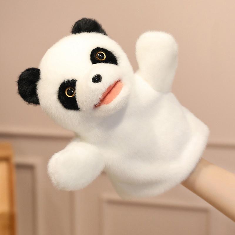 Cartoon Animal Plush Hand Puppet, Movable Mouth Interactive Glove Doll, Kids Early Education Storytelling Soothing Toy Universal Multiple Styles