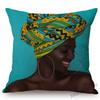 Fashion Magazine Cover Africa Girl Woman Black Beauty Headscarf Decorative Sofa Pillow Case Linen Home Decoration Cushion Cover