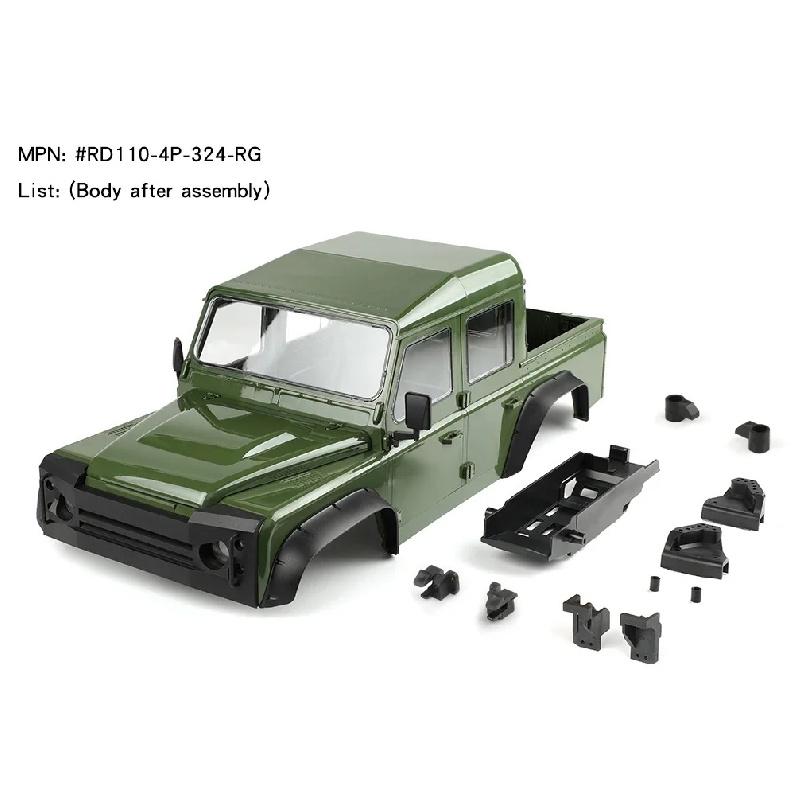 Metal Simulation 313/324mm 4 Doors Pickup Truck Shell for 1/10 RC Crawler Car Traxxas TRX4 Defender SCX10II RC4WD RD110 Parts