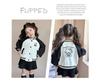 Girls' Cat-Themed Baseball Jacket - 2025 Spring/Autumn Casual Children's Top