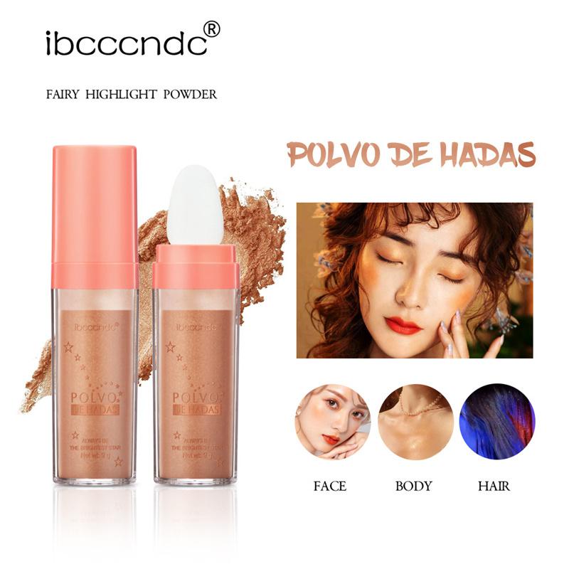 Pat Powder Naturlig lysende kragebein Highlighter Powder Cheek Highlighter Løst pulver