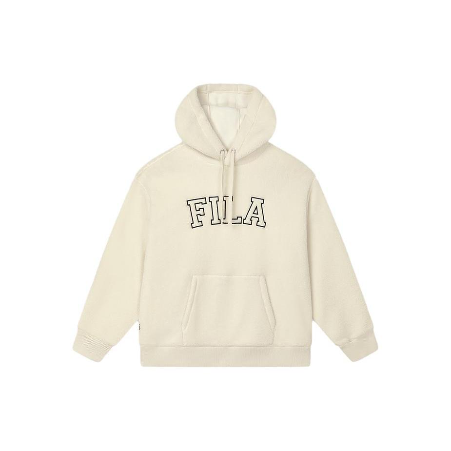 FILA Sweatshirts Unisex Ivory Hooded Moderate Regular F11U339203F-IV L