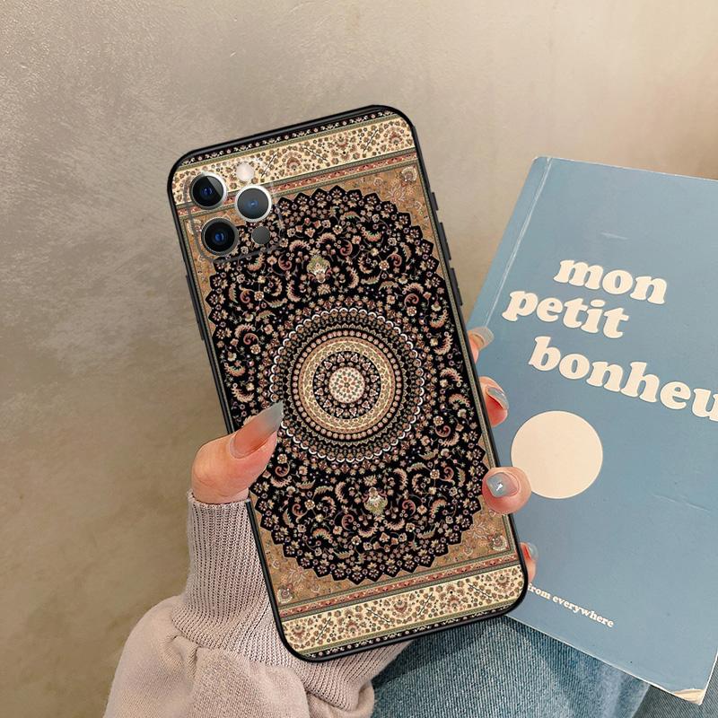 Retro Ethnische Teppiche Türkischer Teppich Funda Für iPhone 14 12 11 13 15 16 Pro Max Mini X XS XR Plus Handyhülle Abdeckung