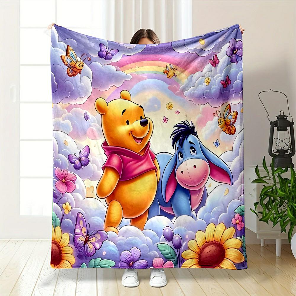 1 Stück Winnie Puuh Esel Aufgedeckte Decke - Ultra Weich & Gemütlich Geschenk für Mama und Tochter, Leicht für Bett, Sofa & Reisen