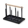 Support, casier à bouteilles, 6 supports, porte-gobelet en métal avec plateau et égouttoir pour bouteilles et tasses