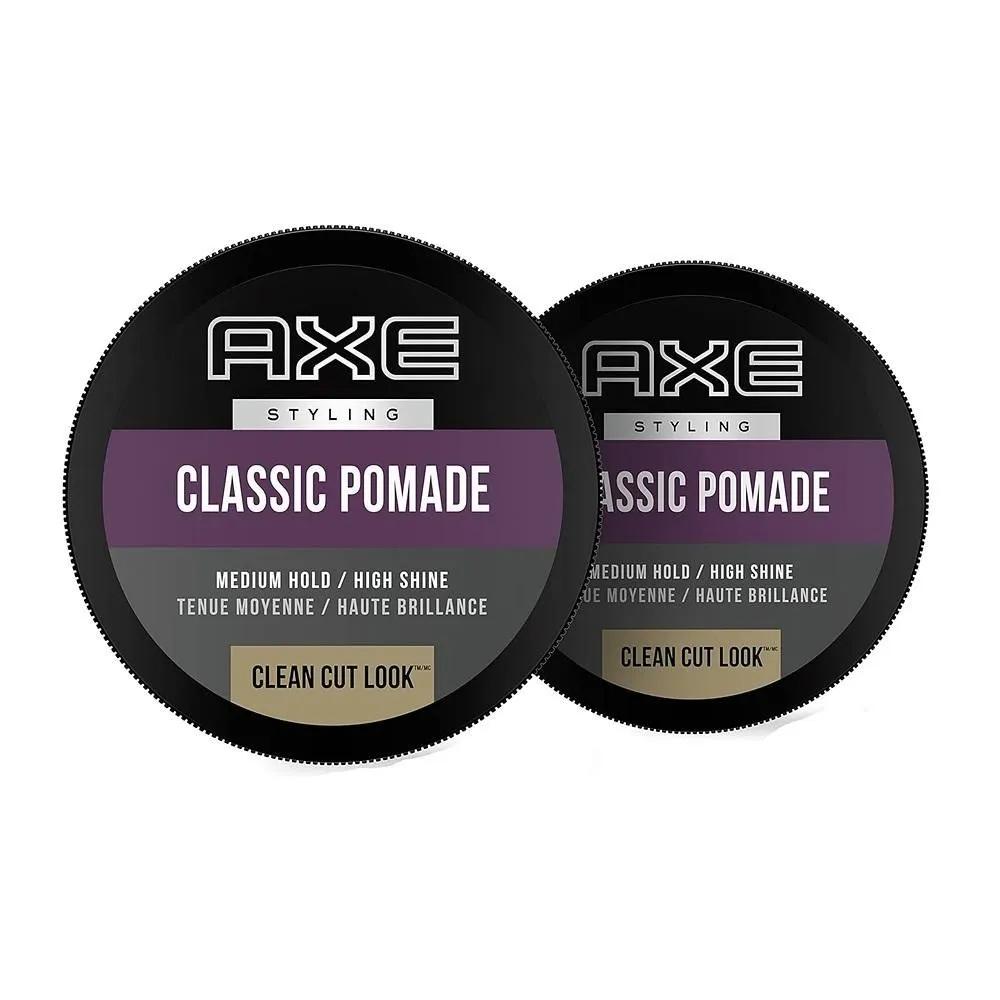 AXE Classic Pomade 74g 2-Pack Axe Pomade: Medium Hold and Natural Finish for Easy Styling, 2.64oz