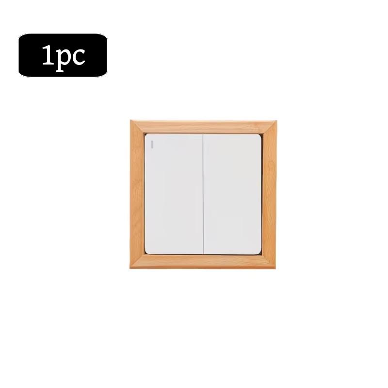 1PC Wooden Switch Sticker Decorative Wall Sticker Socket Protective Cover Nordic Style Decorative Frame Light Switch Panel