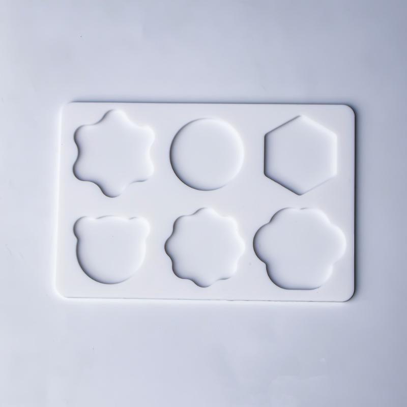 

Wax Seal Stamp Silicone Mold Pad For 25Mm Stamp Sealing Wax Fix Shapes Mats Sealing Fixer Scrapbook Envelope Diy Making Tool 6 Grids белый