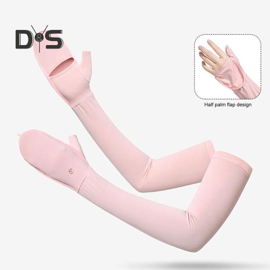 Damen UV-Sonnenschutz Lange Handschuhe Touchscreen Sommer-Fahrhandschuhe Kühlende Armmanschette für Outdoor-Reiten Radfahren Wandern