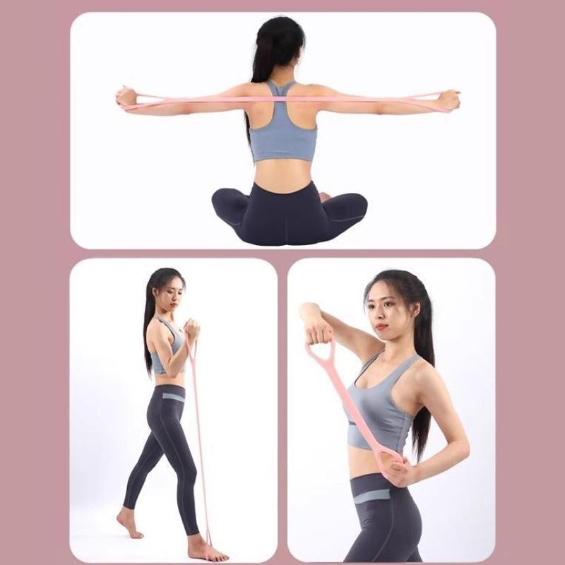 Yoga, Pilates ve Kuvvet Antrenmanı için Ergonomik Saplı Elastik Direnç Bandı