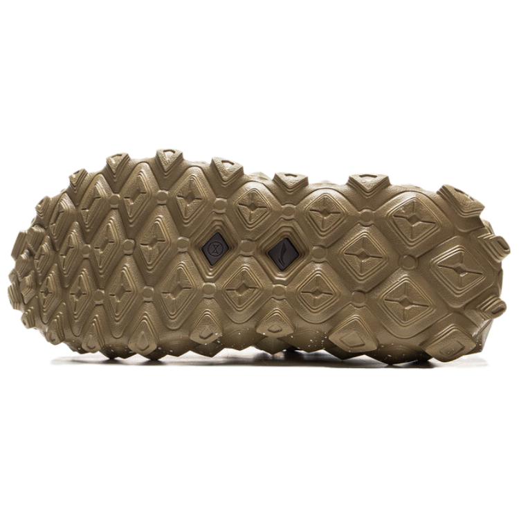 Li Ning Comfortable Versatile Shock Absorbing Non-Slip Wear-Resistant Low-Top Casual Shoes Unisex Casual Shoes Beige Brown AZGV113-2