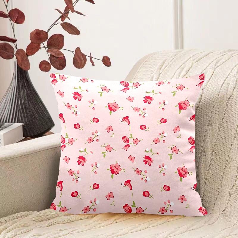 Oil Painting Water Lily Pattern Decorative Pillowcase Living Room Bedroom Square Cushion Pillowcase