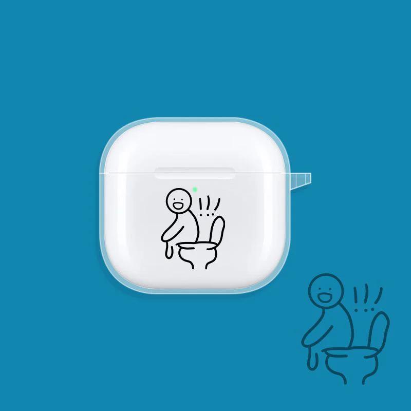 

Забавный чехол для наушников Спичечные человечки для Airpods 4-го 3-го Pro 3 2 Прозрачная крышка для Airpod 2 3 1 Защитный аксессуар Чехол AirPods Pro 1st