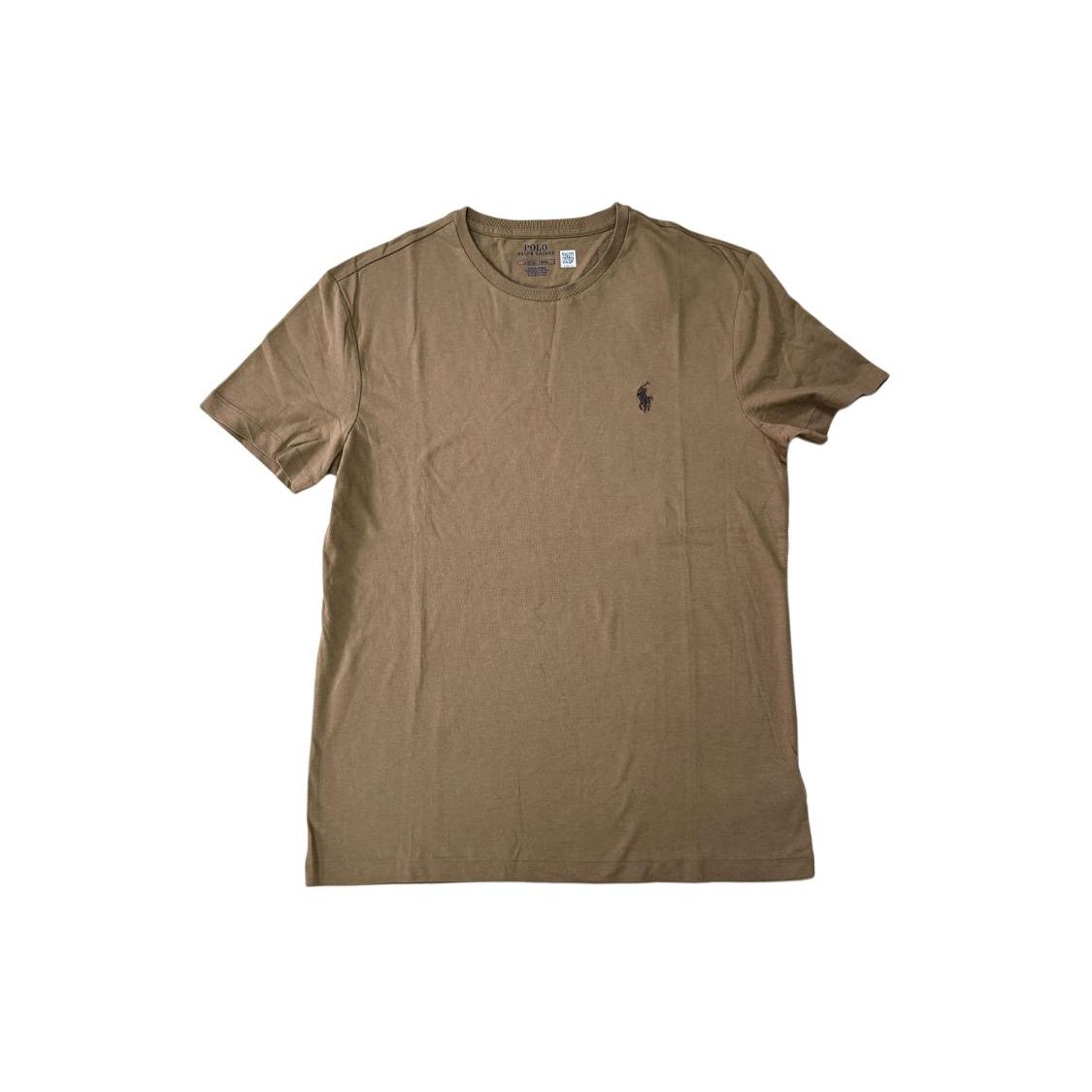 

Polo Ralph Lauren Однотонная футболка с вышивкой логотипа, с круглым вырезом и короткими рукавами, мужские топы, коричневый 710938686-017 L