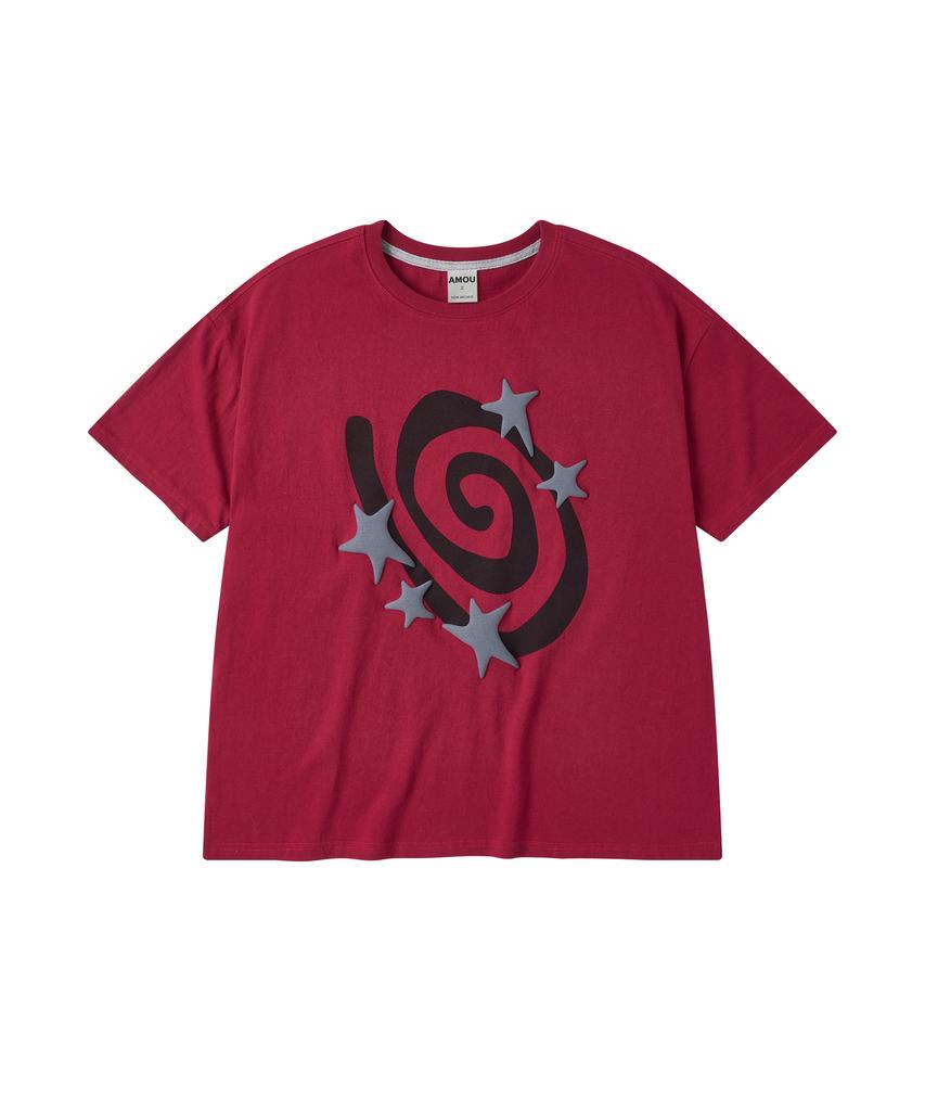 AMOU Molly Star Half T-Shirts Red