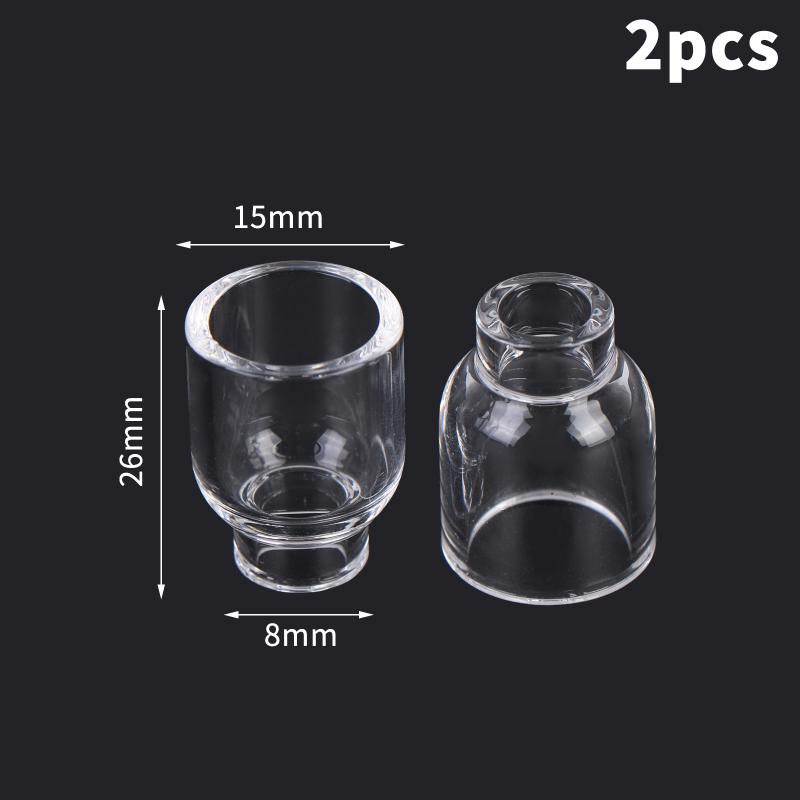 2Pcs TIG Welding Torch Stubby Gas Lens #4-12 Glass Set Professional Welding Tool Parts for WP17 WP18