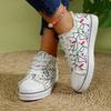 Fashion Women Designer Cartoon Graffiti Casual Shoes Woman Canvas Breathable Fashion Lace-Up Round Toe Sneakers Female Vulcanized Shoes